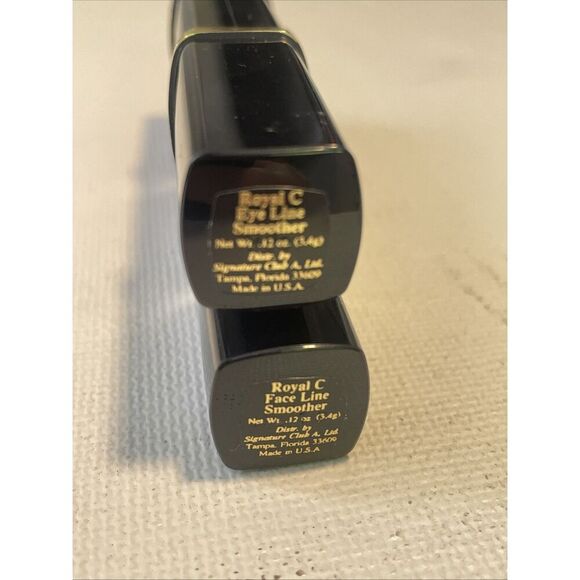 Signature Club A Royal C Face Eye Line Smoother Dual Ended .12 oz Black Gold 2 - Picture 2 of 4
